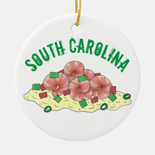 South Carolina Low Country Shrimp en Grits SC Keramisch Ornament (Voorkant)