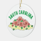 South Carolina Low Country Shrimp en Grits SC Keramisch Ornament (Links)