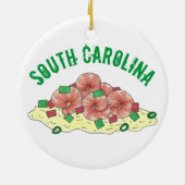 South Carolina Low Country Shrimp en Grits SC Keramisch Ornament (Achterkant)