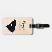 South Carolina Map Bagagelabel, Wedding Party Bagagelabel (Voorkant horizontaal)