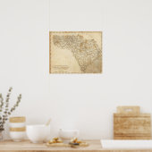 South Carolina Map door Arrowsmith Poster (Keuken)