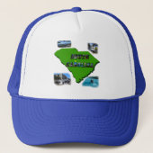 South Carolina Map, Foto's en Tekst Trucker Pet (Voorkant)