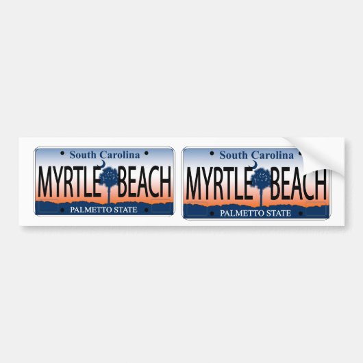 South Carolina Myrtle Beach Sunrise licence bord Bumpersticker (Voorkant)