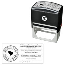 South Carolina Notary publieke erkenningsstempel