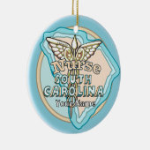 South Carolina Nurse Caduceus  Keramisch Ornament (Rechts)