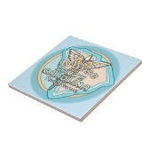 South Carolina Nurse Caduceus Tile Tegeltje (Zijkant)