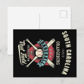 South Carolina Orangeburg Baseball Briefkaart (Voorkant / Achterkant)
