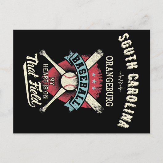 South Carolina Orangeburg Baseball Briefkaart (Voorkant)