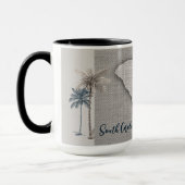 South Carolina Palm Tree Linen Mok (Links)