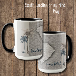 South Carolina Palm Tree Linen Mok