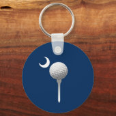 South Carolina Palmetto-boom en halve maan Sleutelhanger (Voorkant)