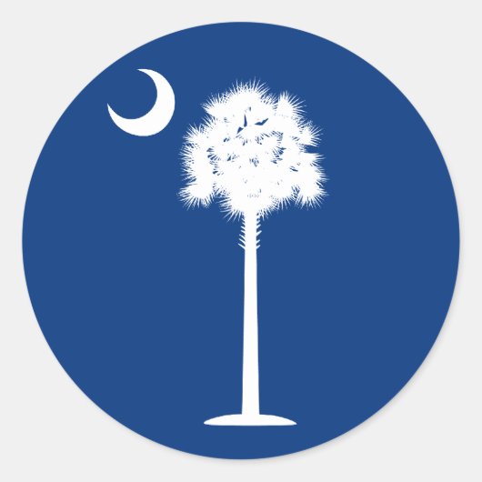 South Carolina Palmetto en Crescent Moon Sticker (Voorkant)