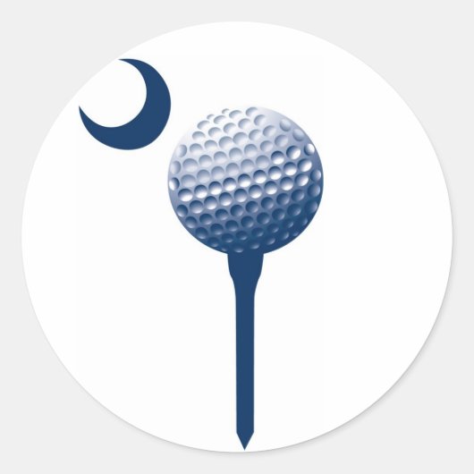 South Carolina Palmetto Golf Ball Ronde Sticker (Voorkant)