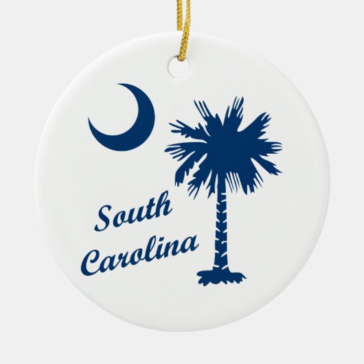 South Carolina Palmetto Keramisch Ornament (Voorkant)