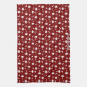 South Carolina Palmetto Moon Flag Garnet Theedoek (Verticaal)