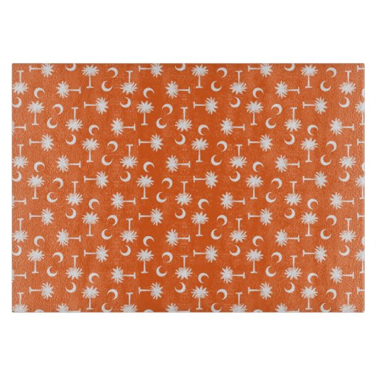 South Carolina Palmetto Moon Flag Sinaasappel Snijplank (Voorkant)