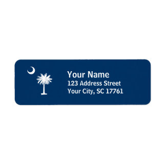 South Carolina Palmetto retour adreslabels Etiket