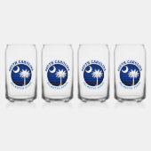 SOUTH CAROLINA PALMETTO STATE FLAG BLIKVORM GLAS (Achterkant)
