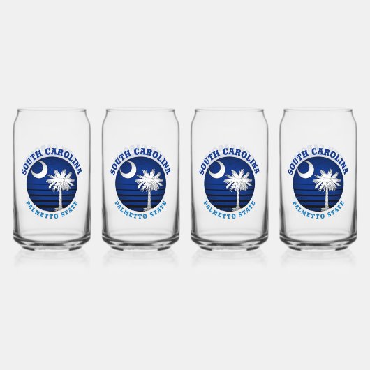 SOUTH CAROLINA PALMETTO STATE FLAG BLIKVORM GLAS (Voorkant)