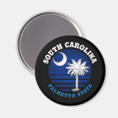 SOUTH CAROLINA PALMETTO STATE FLAG MAGNEET (Voorkant / Achterkant)