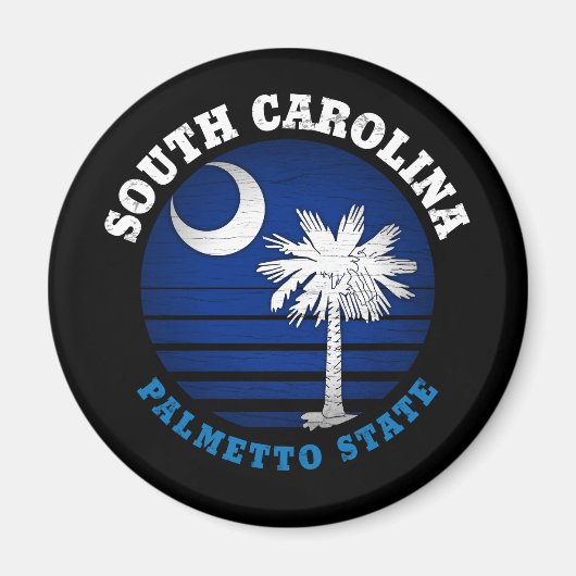 SOUTH CAROLINA PALMETTO STATE FLAG MAGNEET (Voorkant)