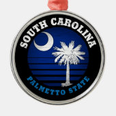 SOUTH CAROLINA PALMETTO STATE FLAG METALEN ORNAMENT (Voorkant)