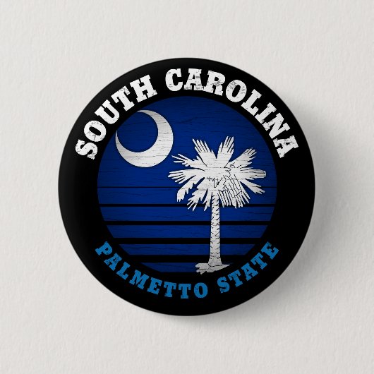 SOUTH CAROLINA PALMETTO STATE FLAG RONDE BUTTON 5,7 CM (Voorkant)
