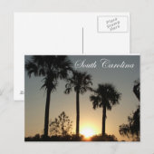 South Carolina Palmetto Sunrise Briefkaart (Voorkant / Achterkant)