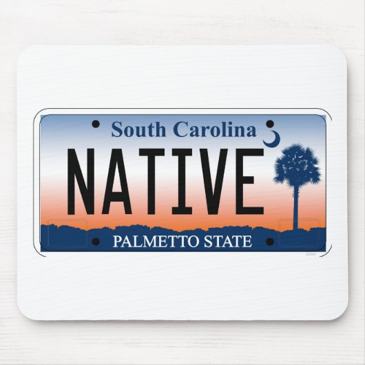 South Carolina Palmetto Sunrise License Bord Muismat (Voorkant)