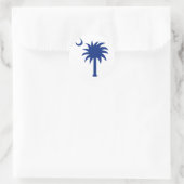 South Carolina Palmetto Tree Ronde Sticker (Tas)