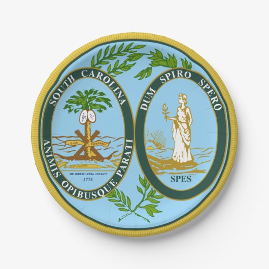 South Carolina Papieren Bordje (Voorkant)