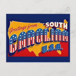 South Carolina Patriotic Greeting Postcard Briefkaart