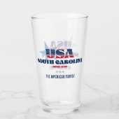 South Carolina patriottische trots gepersonaliseer Glas (Achterkant)