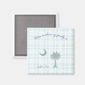 South Carolina Plaid Southern Charm Magnet (Voorkant / Achterkant)