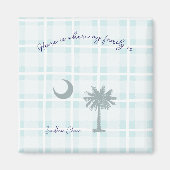 South Carolina Plaid Southern Charm Magnet (Voorkant)