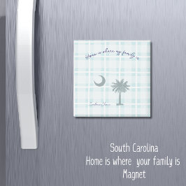 South Carolina Plaid Southern Charm Magnet