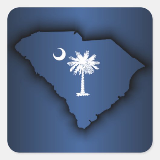 South Carolina Pride Vierkante Sticker (Voorkant)