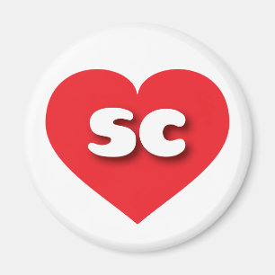 South Carolina red hart - Ik hou van sc Magneet
