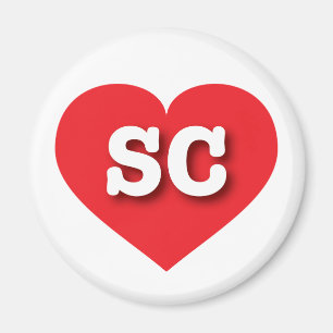 South Carolina Red Heart - Ik hou van SC Magneet