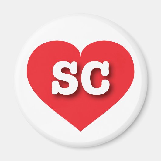 South Carolina Red Heart - Ik hou van SC Magneet (Voorkant)