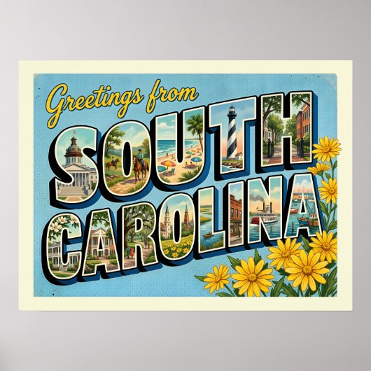 South Carolina Reisverleden Poster (Voorkant)