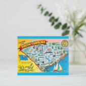 South Carolina Retro Briefkaart (Staand voorkant)