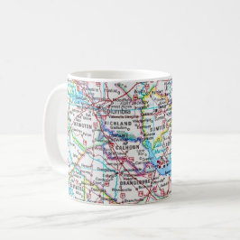 South Carolina Road Map Mug Koffiemok