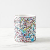South Carolina Road Map Mug Koffiemok (Center)