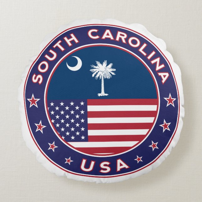 South Carolina Rond Kussen (Voorkant)