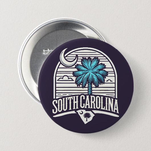 South Carolina Ronde Button 7,6 Cm (Voorkant /achterkant)