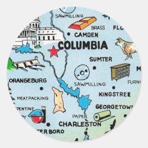 South Carolina Ronde Sticker