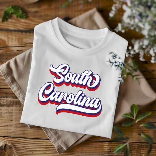 South Carolina Rood Wit en Blauw  T-shirt