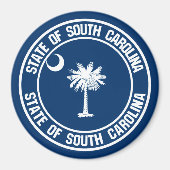 South Carolina Round Emblem Magneet (Voorkant)