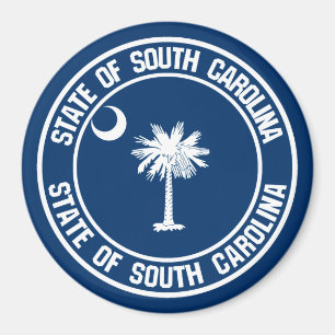 South Carolina Round Emblem Magneet